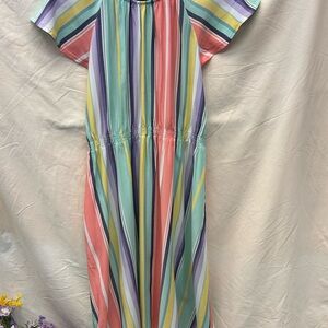 Lands' End Multicolor Striped Dress